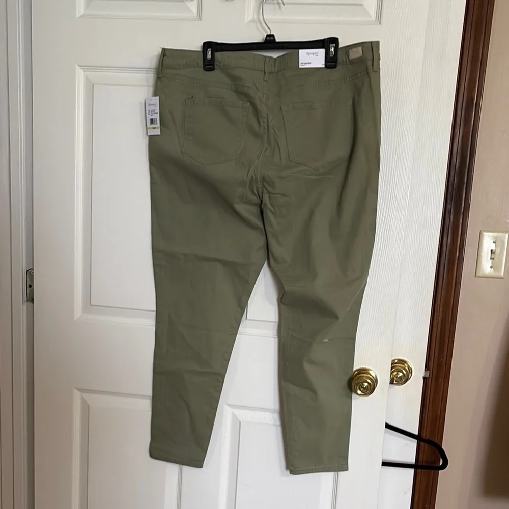 NWT skinny girl  Green Ankle Cropped Jeans - Picture 5 of 6